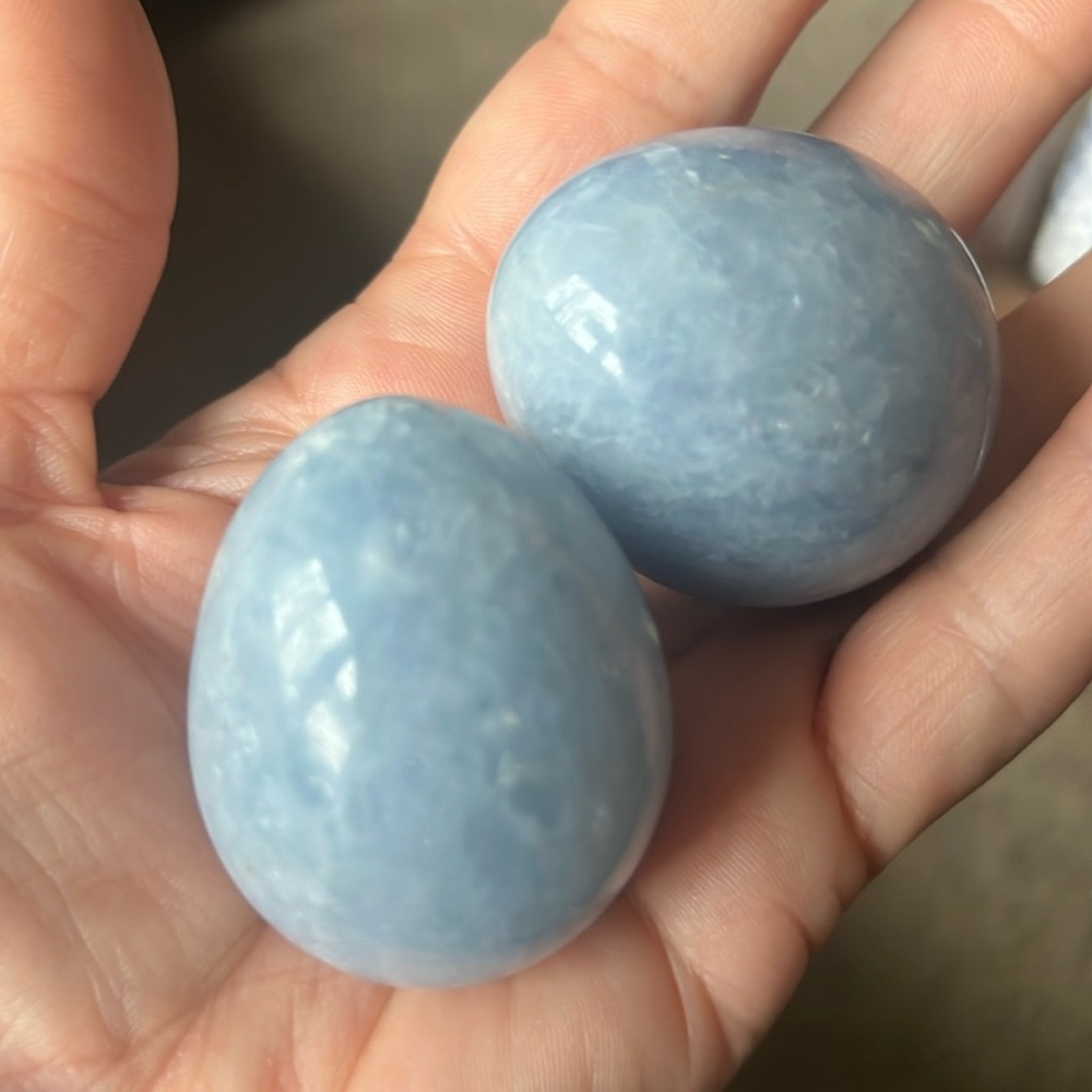 Blue Calcite Eggs